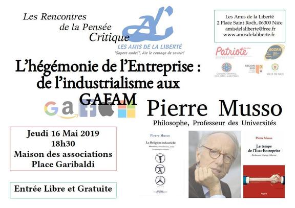 Affiche Conférence Pierre Musso
